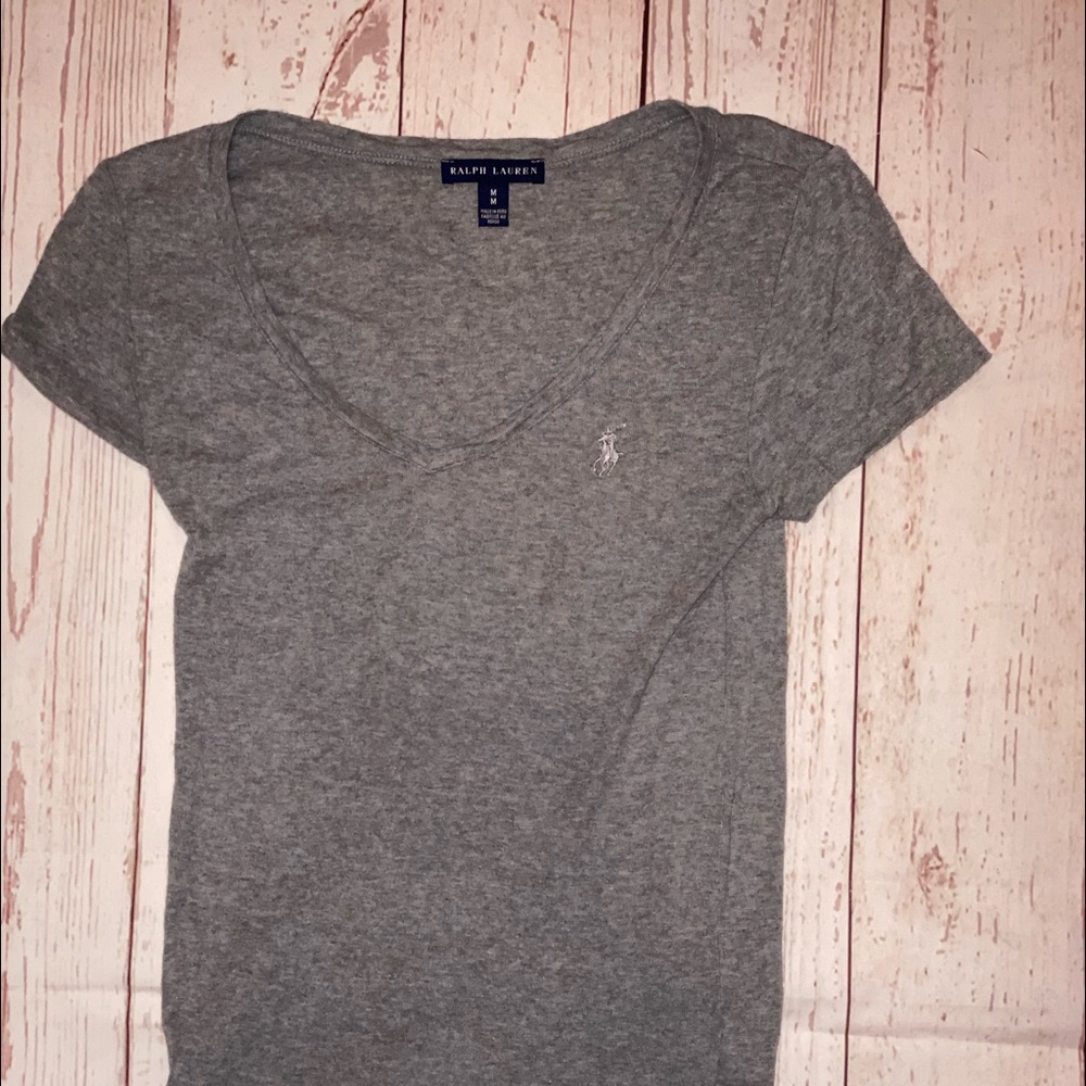 RALPH LAUREN POLO VNECK WOMENS KNIT TOP MEDUIM